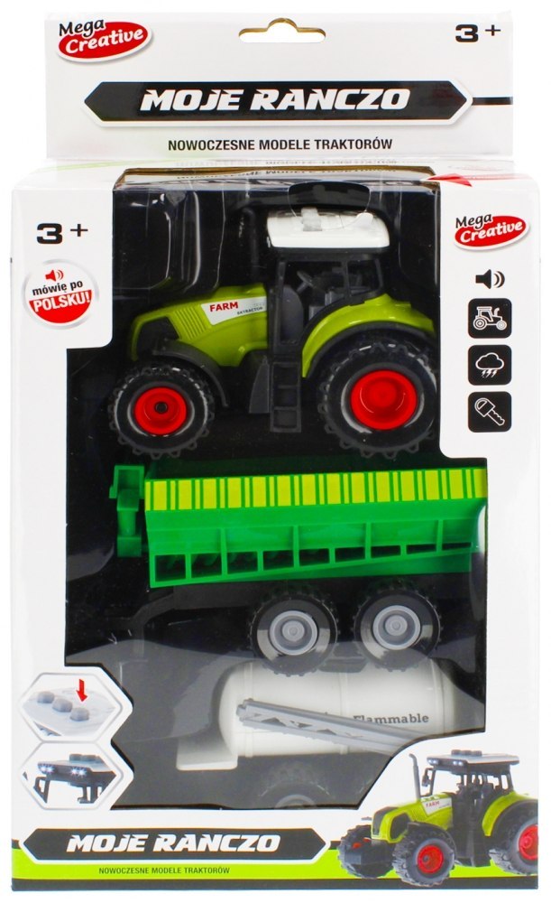 TRAKTOR Z AKCESORIAMI ZESTAW MOJE RANCZO MEGA CREATIVE 470608